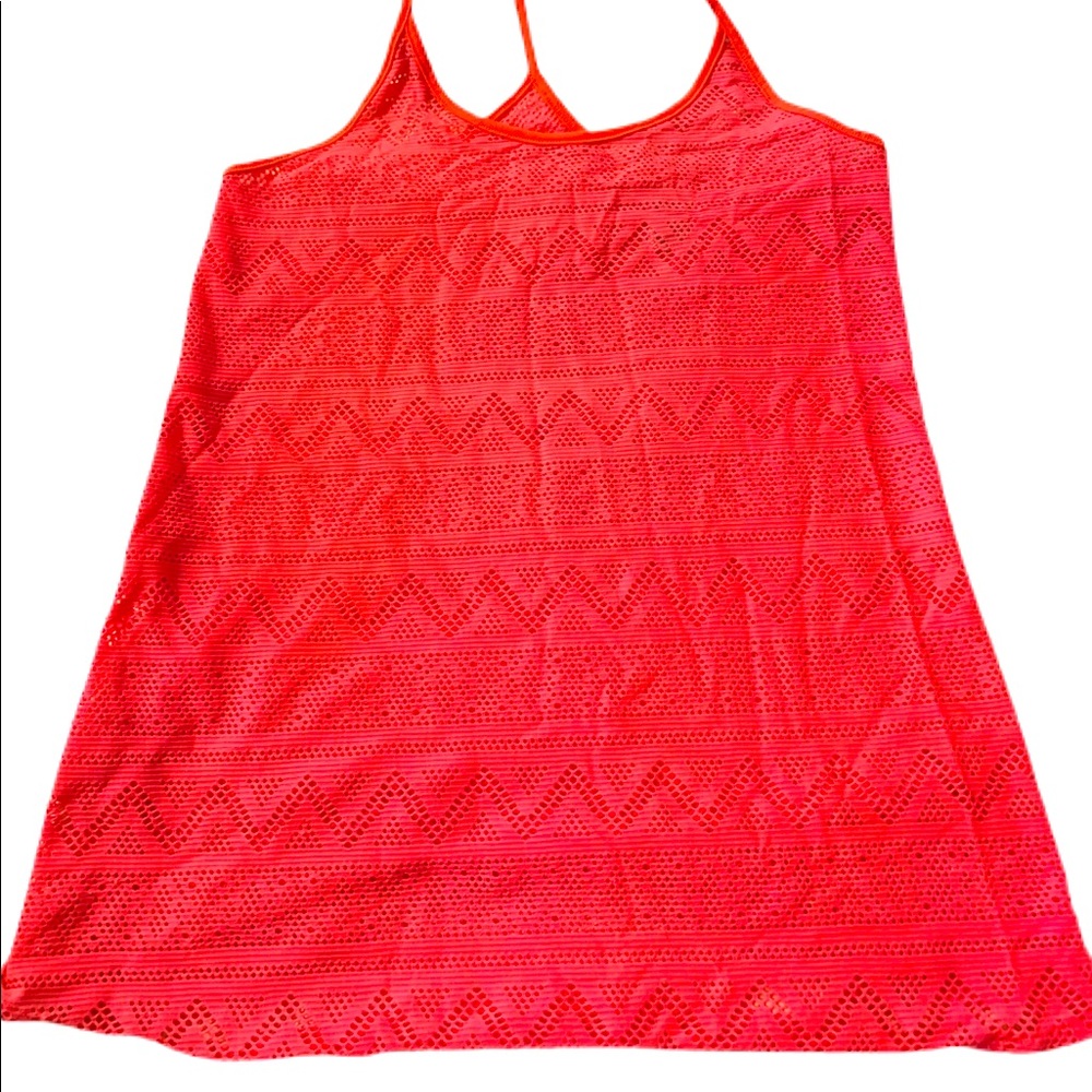 Bright orange bikini overshirt